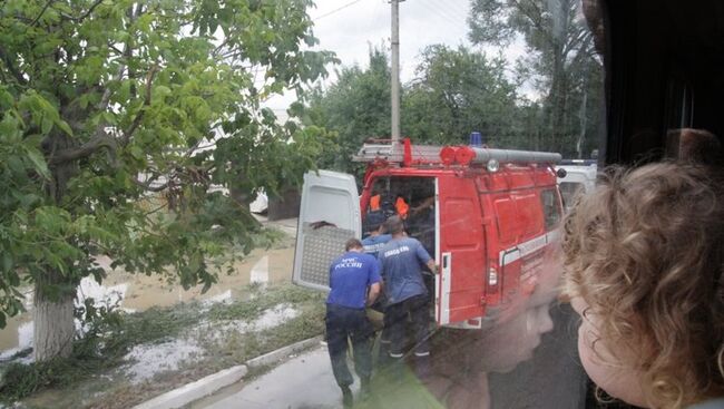 Потоп в курортном поселке Новомихайловское близ Туапсе