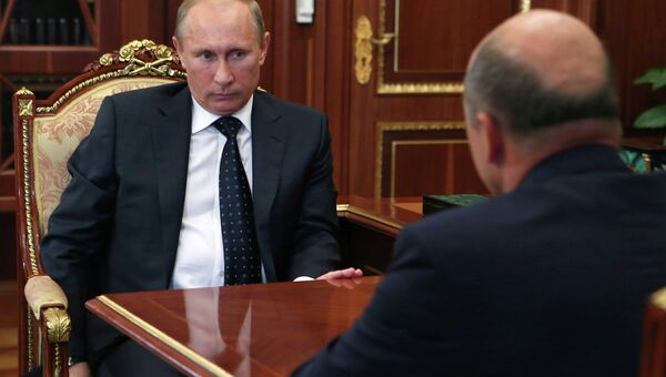 Встреча Владимира Путина с министром финансов РФ Антоном Силуановым