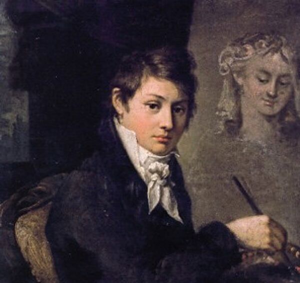 Неизвестный художник первой четверти XIX века. Портрет молодого художника.1810-е. Холст, масло.88х71