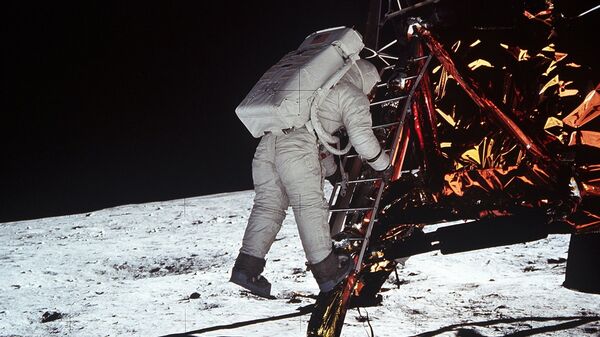 Высадка астронавта Эдвина Олдрина на Луну. Архивное фото