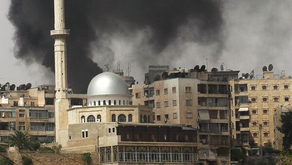 Взрыв в городе Алеппо