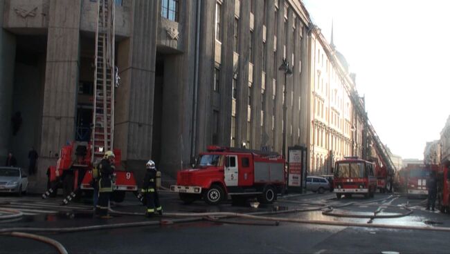 Пожар в здании Санкт-Петербургского Государственного университета технологии и дизайна