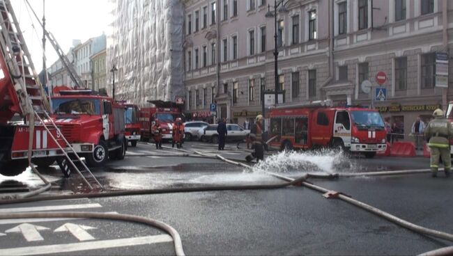 Пожар в здании Санкт-Петербургского Государственного университета технологии и дизайна