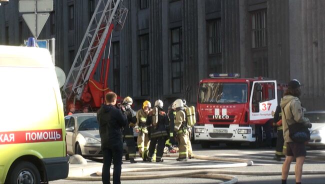 Пожар в здании Санкт-Петербургского Государственного университета технологии и дизайна