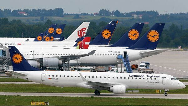 Самолеты авиакомпании Lufthansa в аэропорту Франкфурт-на-Майне. Архивное фото