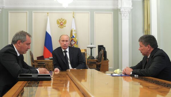 Встреча В.Путина с Д.Рогозиным и В.Поповкиным