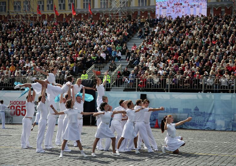 Празднование Дня города на Красной площади в Москве