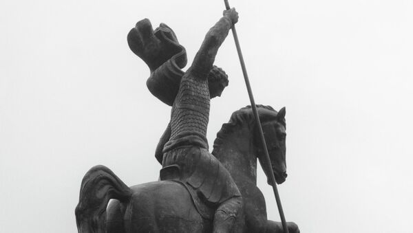 Скульптура З.Церетели Георгий Победоносец. Архивное фото