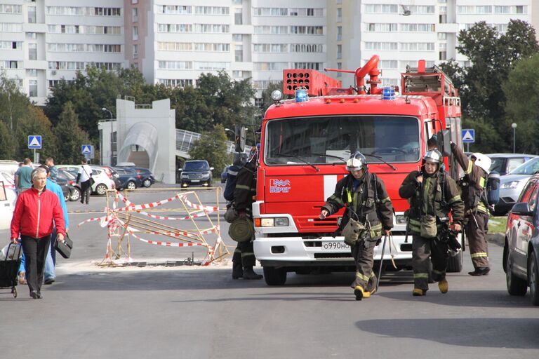 Пожарные учения в Зеленограде