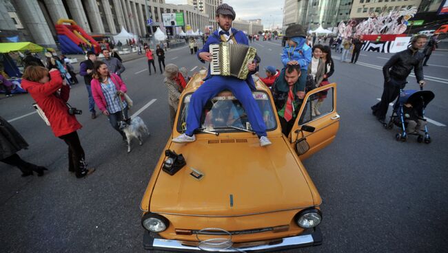 Празднование дня города в Москве