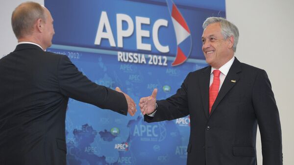 Президент РФ Владимир Путин и президент Республики Чили Себастьян Пиньера