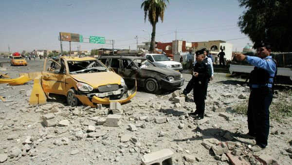 На месте взрыва в иракском Киркуке. 9 сентября