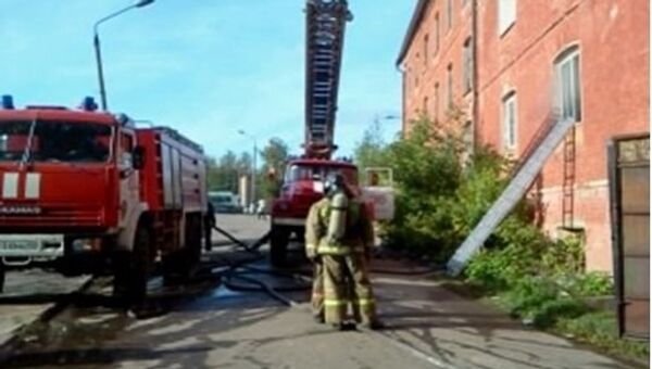 Пожар на швейном предприятии в подмосковном Егорьевске