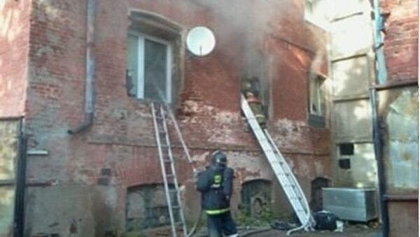 Пожар на территории цеха в подмосковном Егорьевске