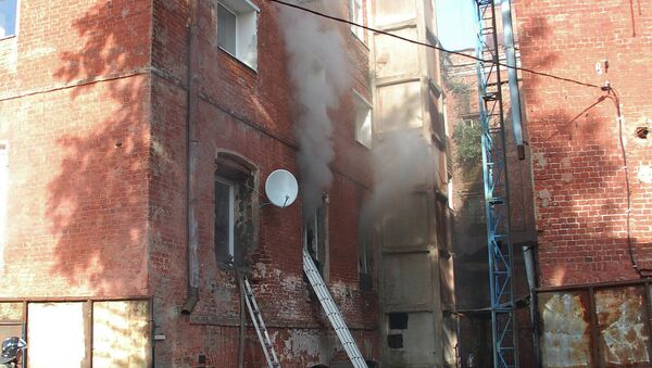 Пожар на швейном предприятии в подмосковном Егорьевске