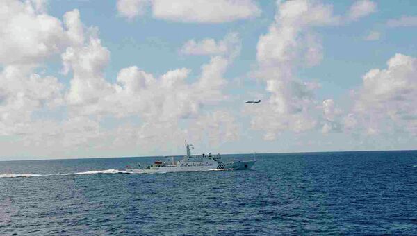 Патрульный корабль КНР в районе спорных островов Сенкаку