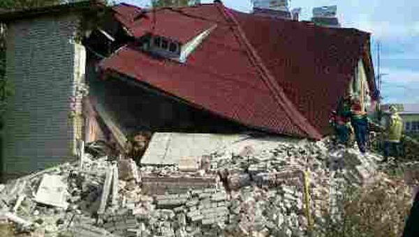 Частичное обрушение жилого дома в Ярославской области после взрыва газа 