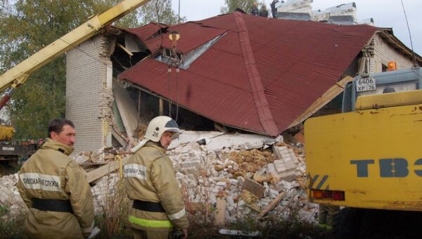 Обрушение дома в городе Тутаев Ярославской области