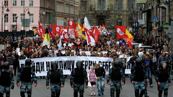 Митинг оппозиции в Санкт-Петербурге. Архив