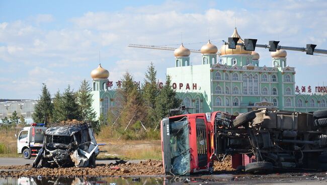 ДТП с участием Газели, перевозившей российских туристов, в китайском городе Маньчжурия