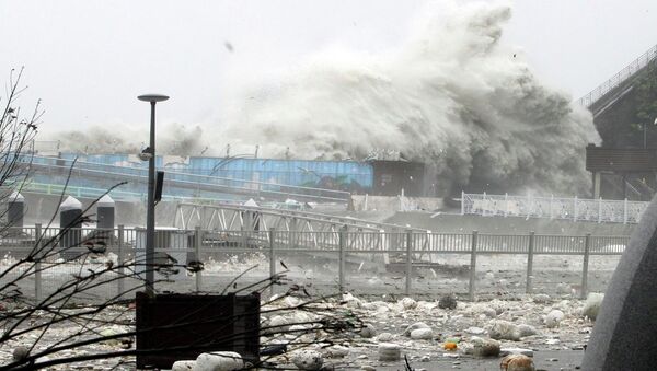 Тайфун Санба в Южной Корее