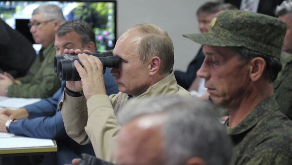 Посещение В.Путиным учений Кавказ-2012