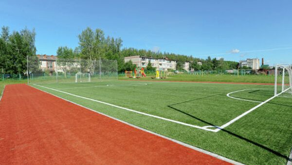Полноразмерное футбольное поле в хакасском селе 