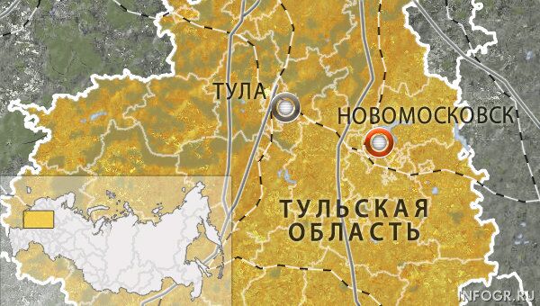 Карта Новомосковска, Тульская область