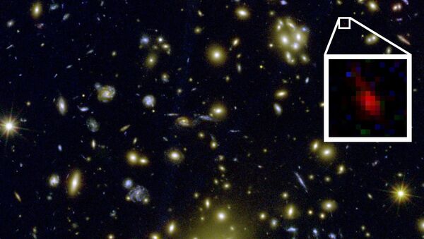 Самая древняя на сегодняшний день галактика MACS 1149-JD, расположенная в созвездии Льва