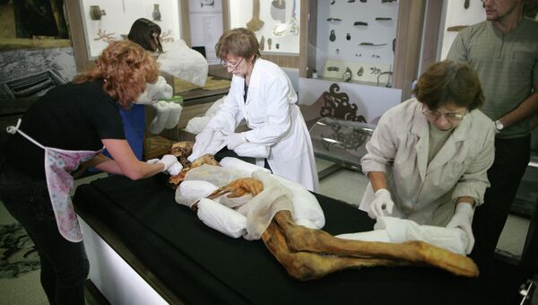 Транспортировка мумии Принцессы Укока на Алтай