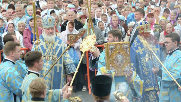 Патриарх Московский и всея Руси Кирилл в праздник Рождества Богородицы
