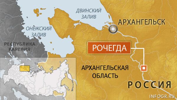 Карта Архангельской области