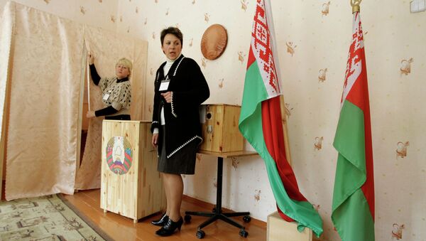 На избирательном участке в Белоруссии