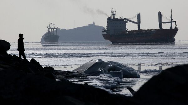 Судоходство в заливе Петра Великого во Владивостоке 