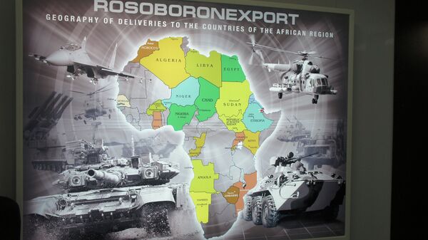 Карта со странами Африки, которые покупают российское оружие