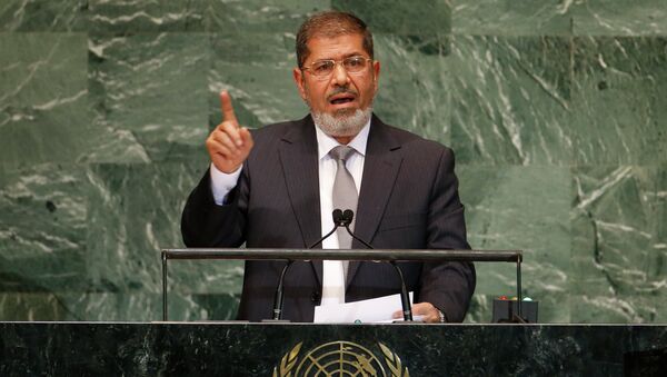 Египетский президент Мухаммед Мурси выступает на Генеральной ассамблее ООН