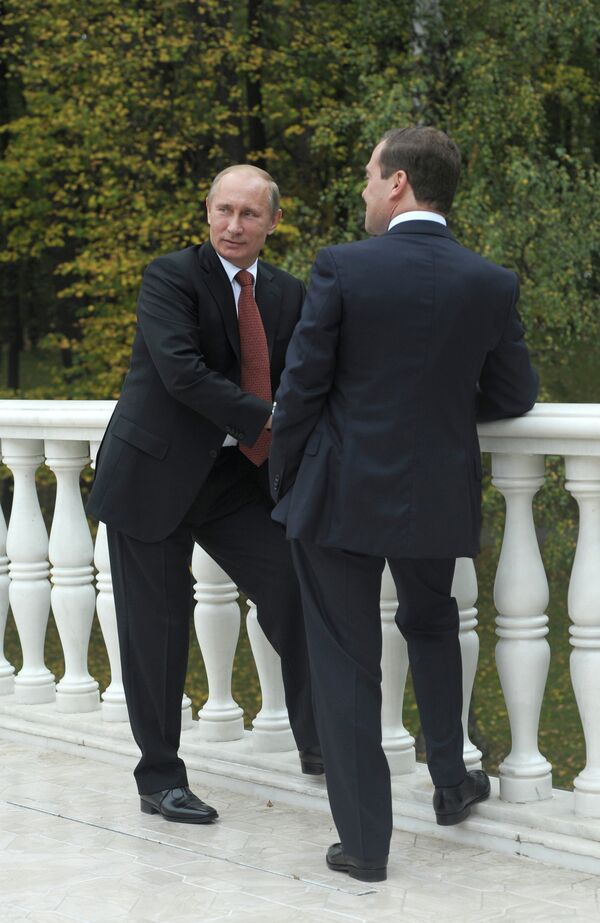 Встреча В.Путин и Д.Медведева в Ново-Огарево