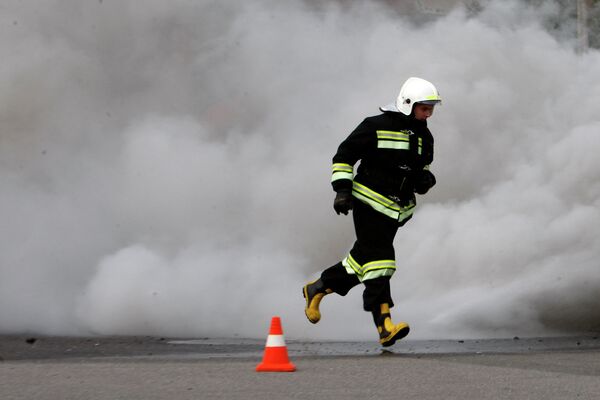 Учения МЧС по Санкт-Петербургу и пожарного спасательного отряда противопожарной службы 