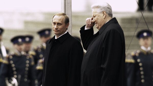 Путин и Ельцин в день инаугурации Путина