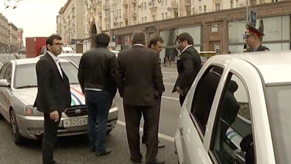 Стрельба из машины свадебного кортежа в центре Москвы
