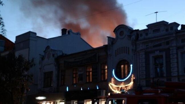 Пожар в здании театра юного зрителя в Саратове