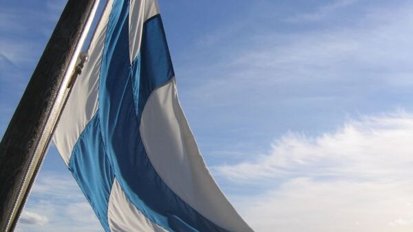 Флаг Финляндии, архивное фото