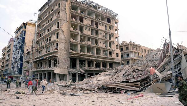 Последствия взрывов в Алеппо, Сирия
