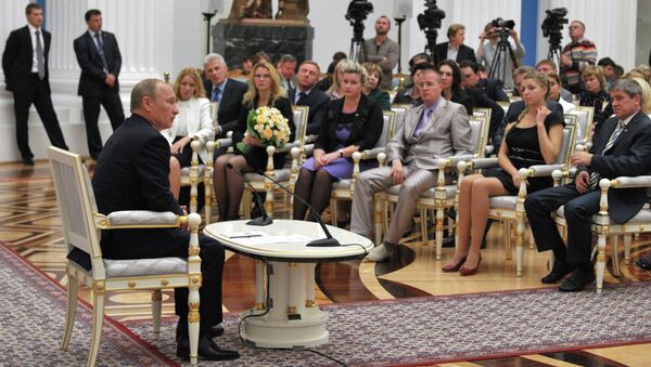 Встреча В.Путина с финалистами конкурса Учитель года -2012