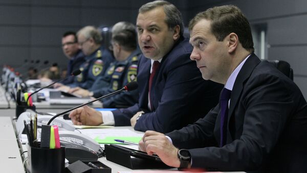 Д.Медведев принял участие в тренировке по гражданской обороне