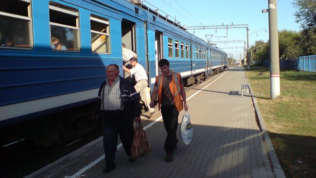 Пригородный поезд в Ростове-на-Дону