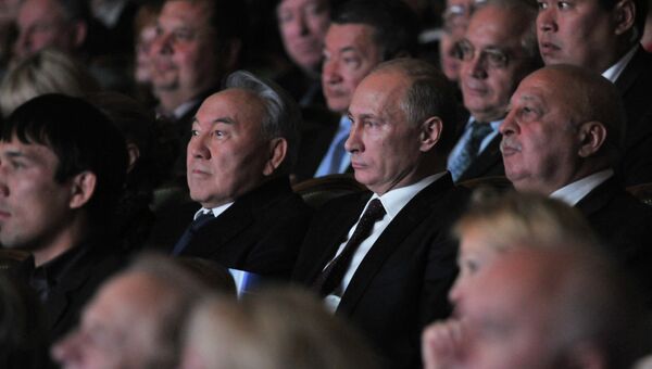 В.Путин и Н.Назарбаев побывали на концерте в Большом театре