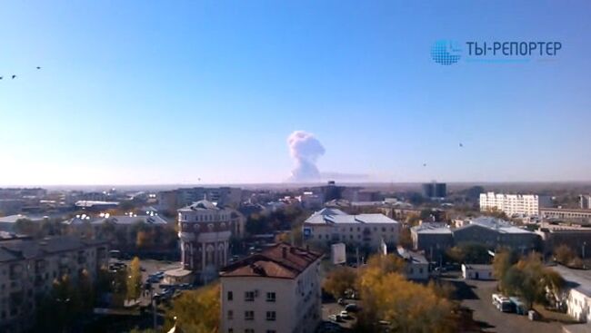 Эшелон с боеприпасами взорвался и загорелся под Оренбургом