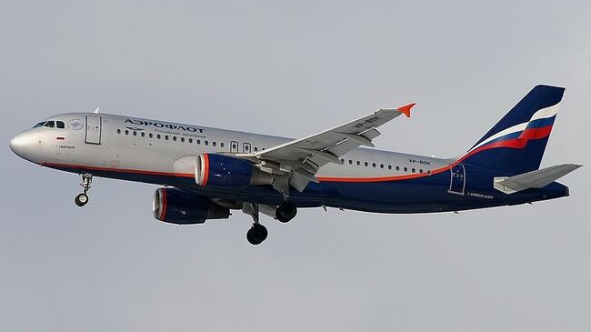 Самолет Airbus A320 авиакомпании Аэрофлот