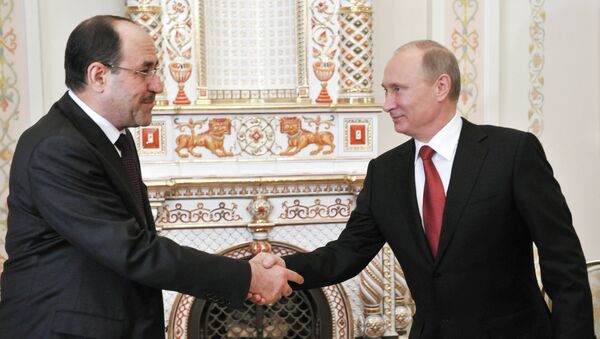 Встреча Владимира Путина с Нури аль-Малики в Ново-Огарево